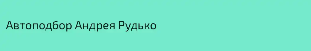 Автоподбор Андрея Рудько